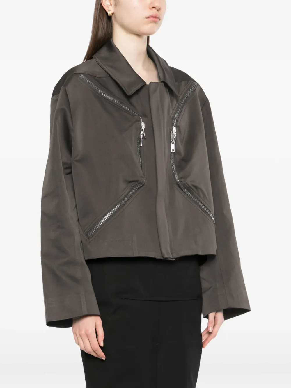 Rick Owens Blixa jack met rits Bruin