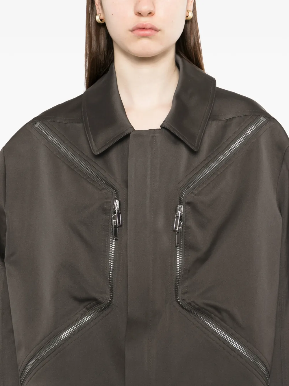 Rick Owens Blixa jack met rits Bruin