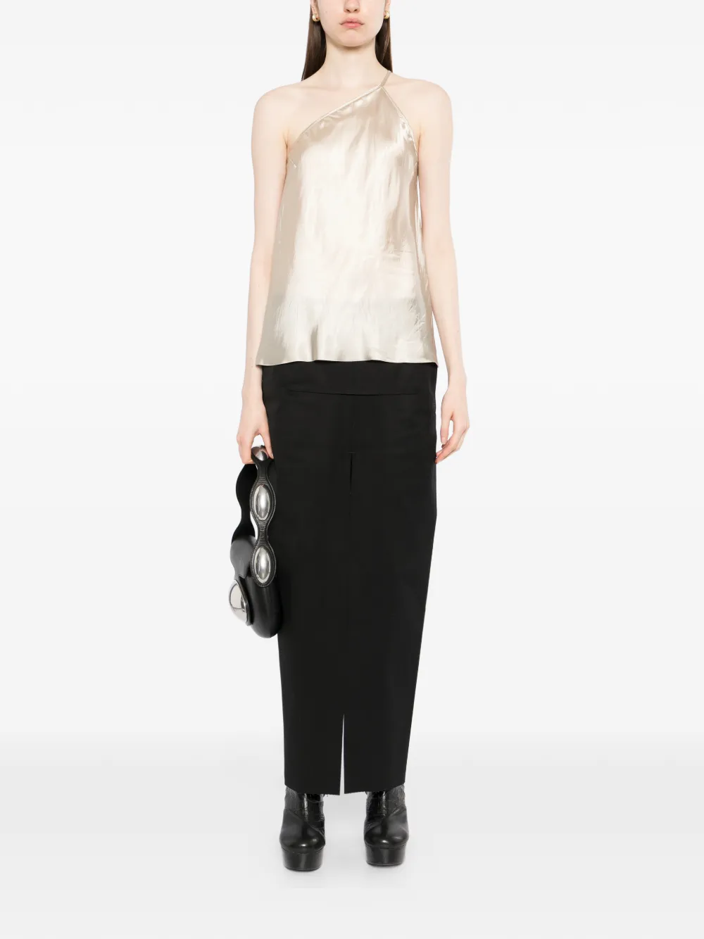 Rick Owens Asymmetrische top Beige