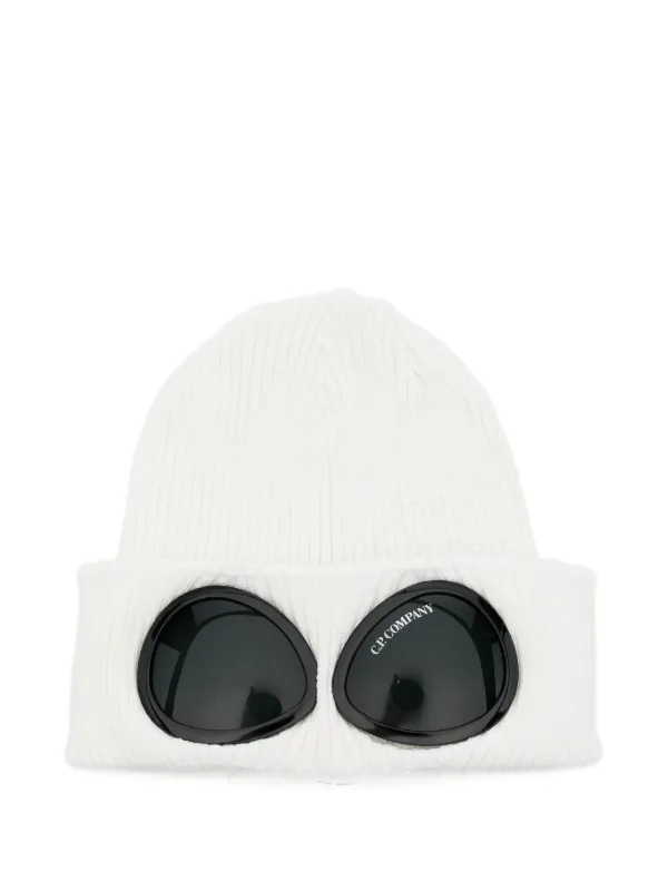 C.P. Company Cotton Goggle Beanie in Neutrals