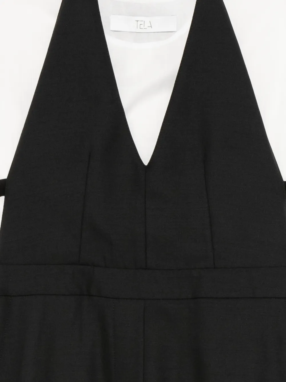  Tela V-neck Mini Dress - Black 