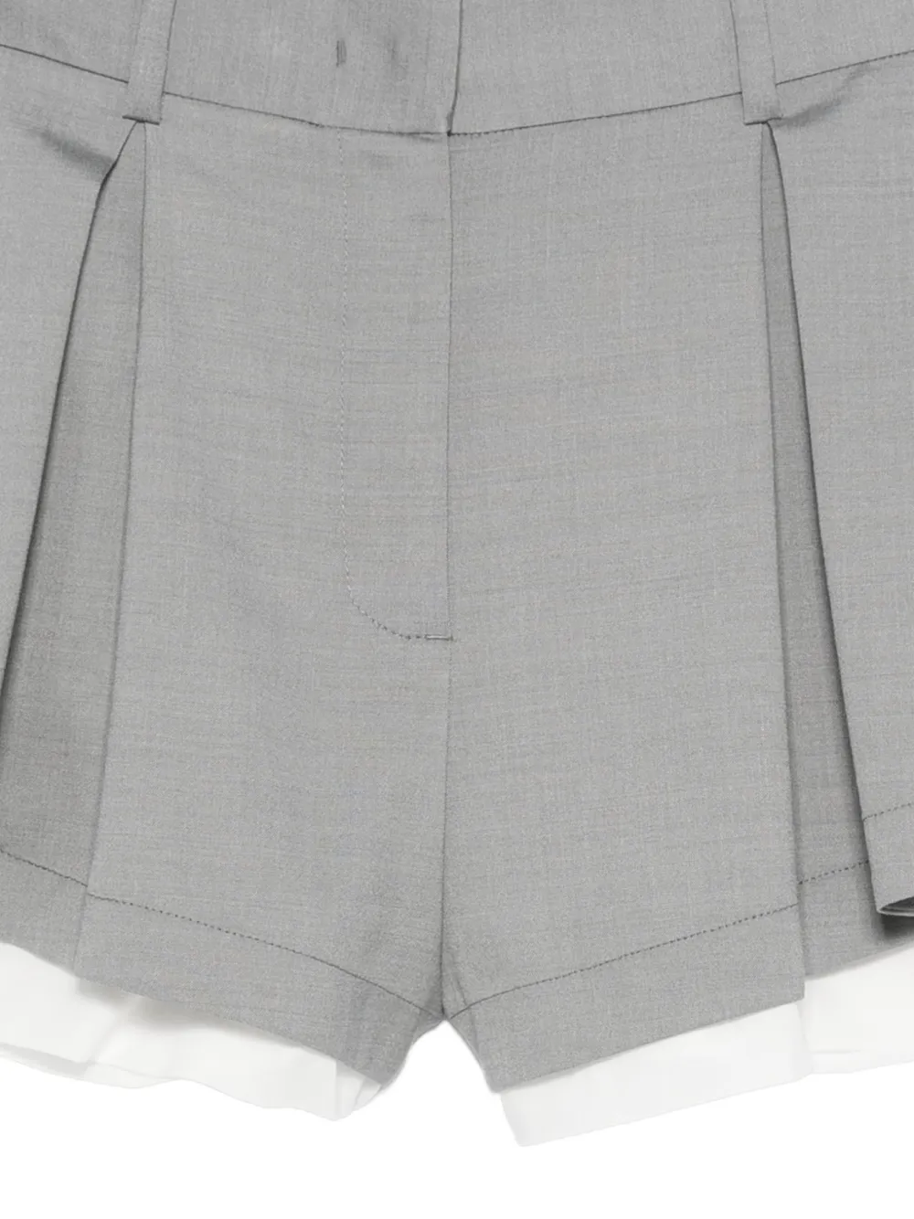  Tela Pleated Layered Shorts - Grey 