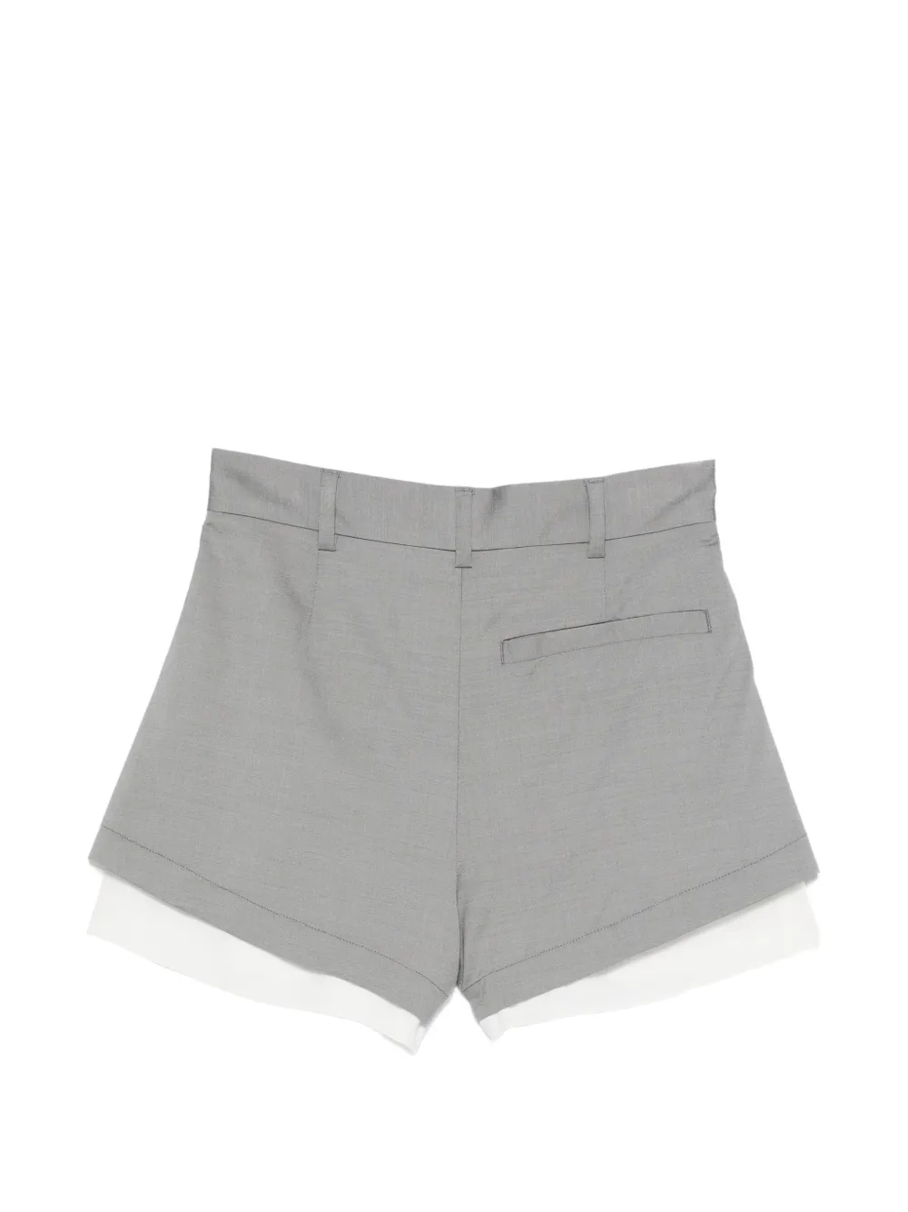  Tela Pleated Layered Shorts - Grey 