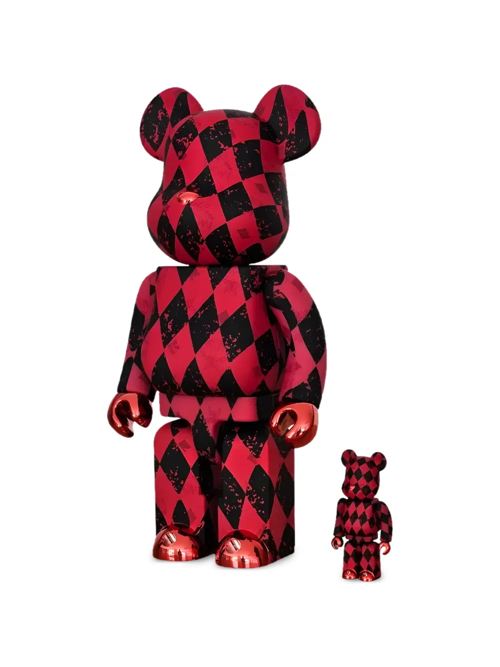 MEDICOM TOY x MCM BE@RBRICK Harley Quinn 100% und 400% Figuren-Set - Rot