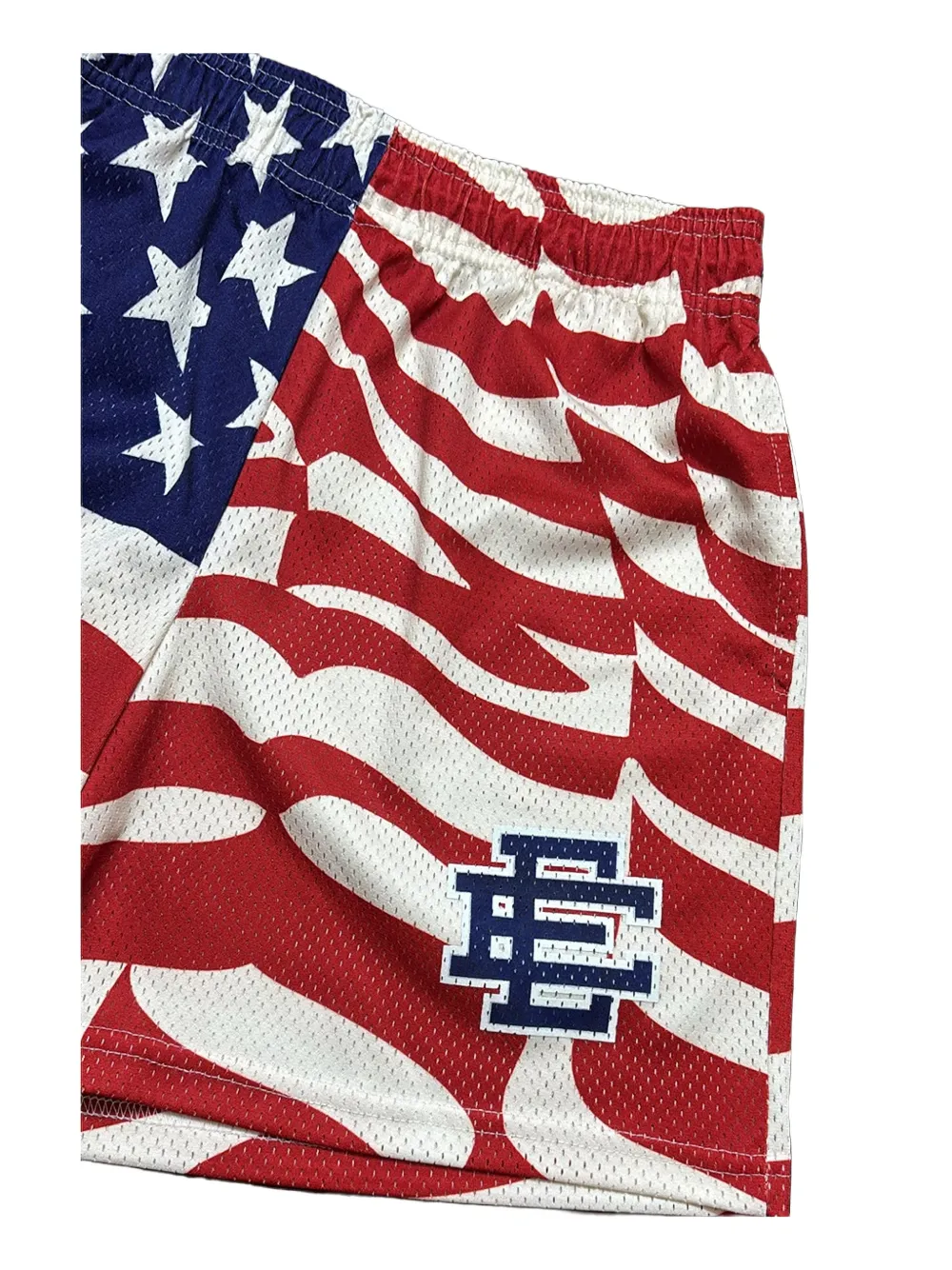 ERIC EMANUEL Trainingsshorts met Amerikaanse vlag Wit