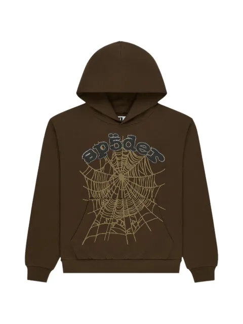 SP5DER hoodie con logo de strass