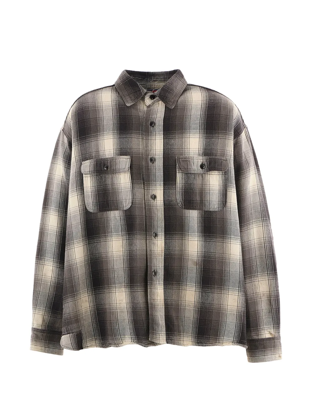 SAINT MXXXXXX check-print flannel shirt - Nero