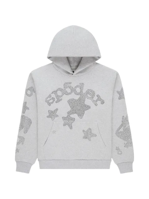 SP5DER rhinestone-detail hoodie