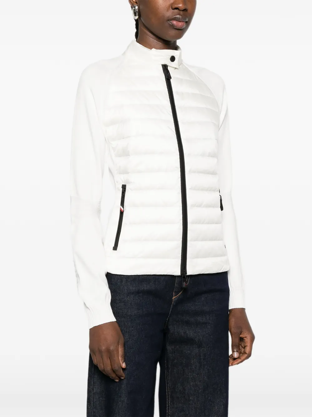 Moncler Grenoble Vest met rits en gewatteerde voorkant Wit