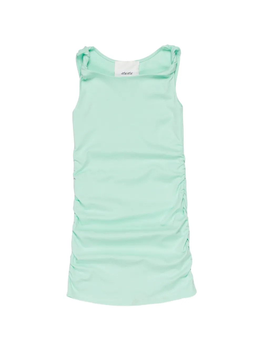 Miss Grant Kids knot gathered dress - Verde
