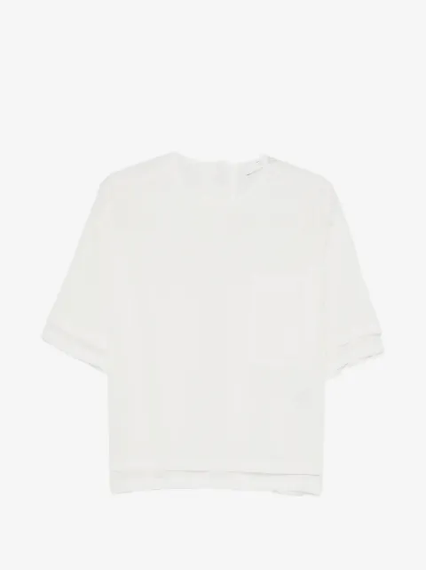 Tela chest-pocket drop-shoulder blouse