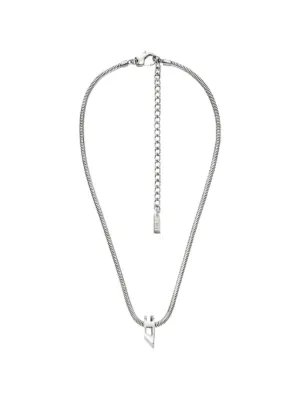 【DIESEL】Oval D カーブ チェーン ネックレス Diesel Dx1433 Oval D カーブチェーン ネックレス | シルバートーン