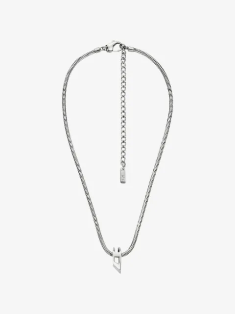 Diesel collar de cadena con dije del logo
