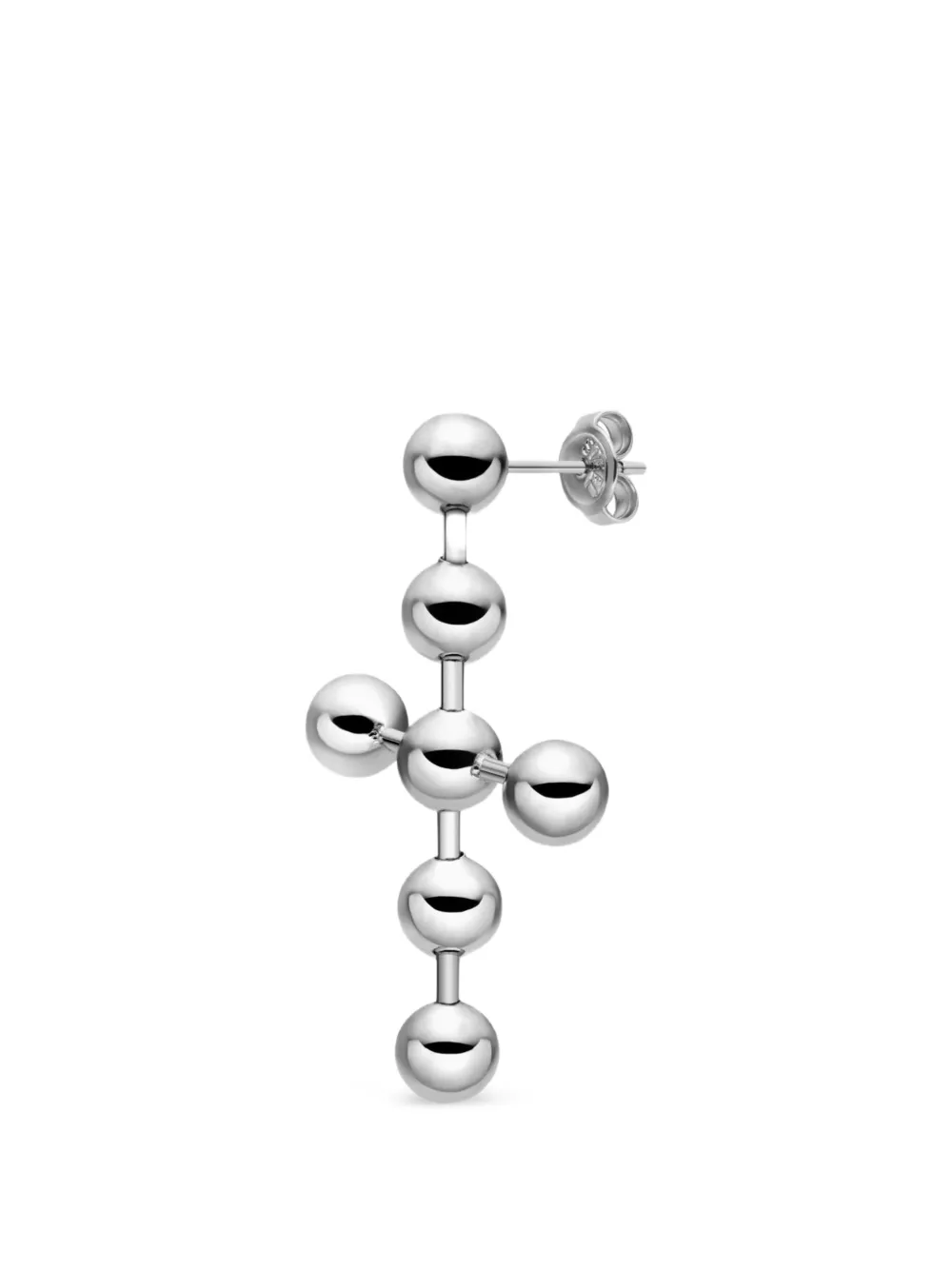  Diesel Cross Drop Earring - Silver 