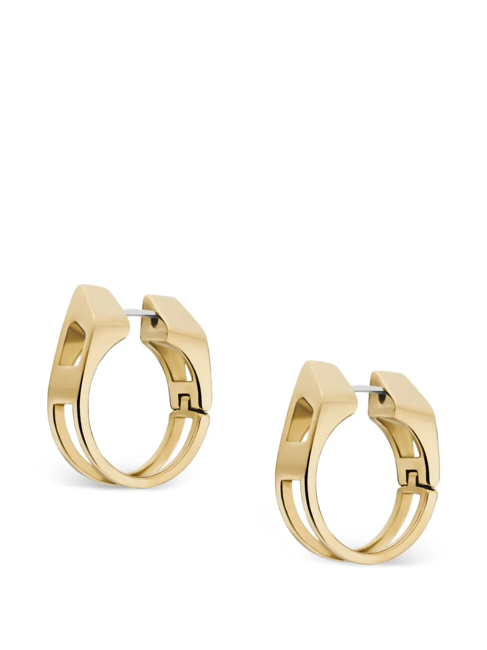  Diesel Oval-d Hoop Earrings - Gold 