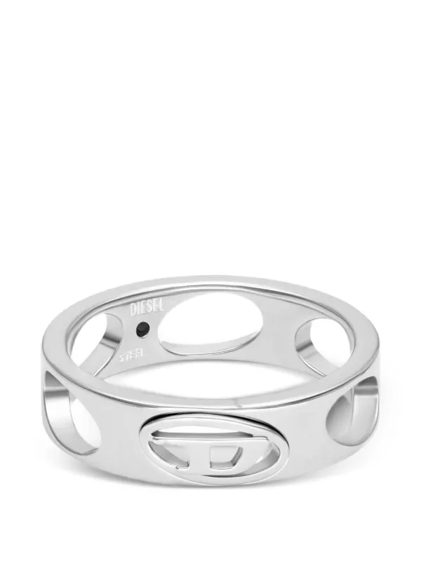 Diesel Logo Band Ring | Silver | FARFETCH