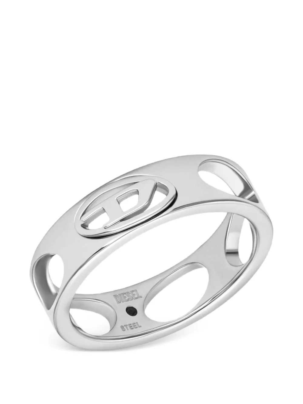  Diesel Logo Band Ring - Silver 