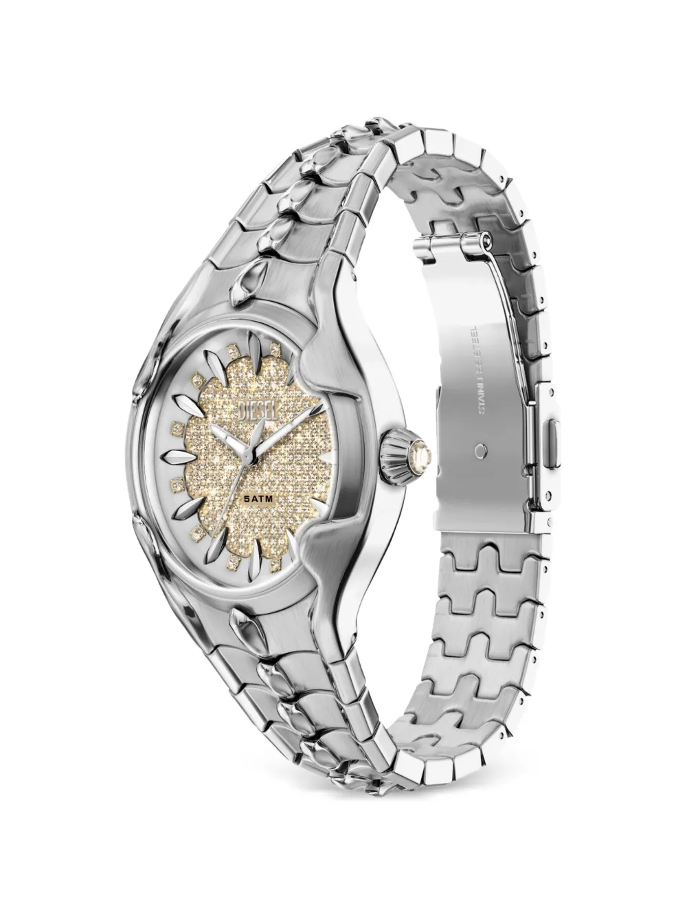  Diesel Stainless Steel Pave 32mm Watch - Neutrals 