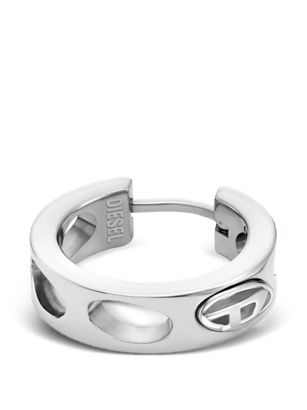 Diesel Orecchino a cerchio Oval-D - Argento