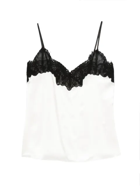 Co blusa con ribete de encaje