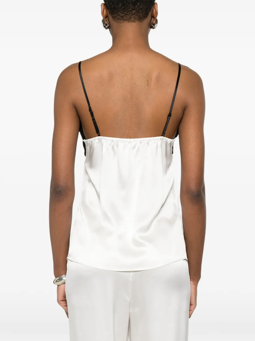 Co Shirt met afwerking van kant Wit