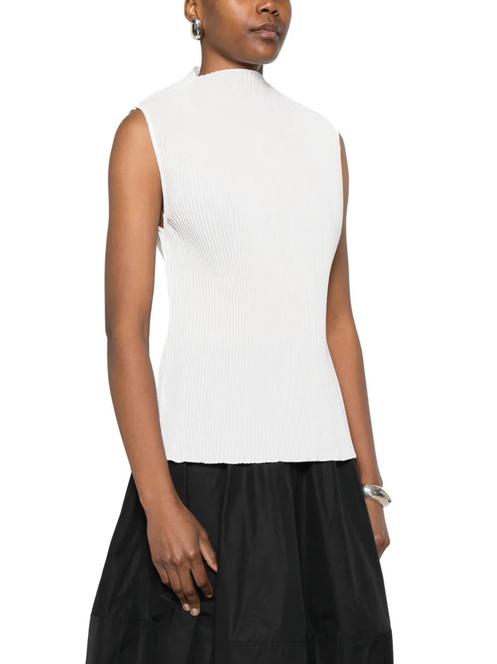  Co Plisse Top - White 