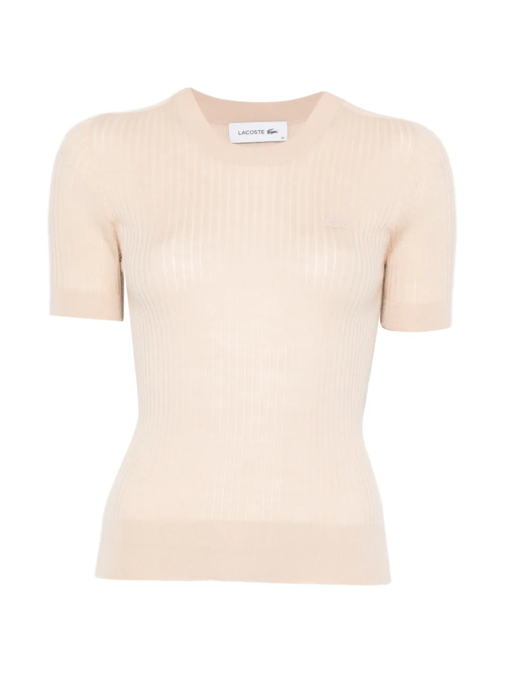 Lacoste T-shirt con applicazione - Toni neutri