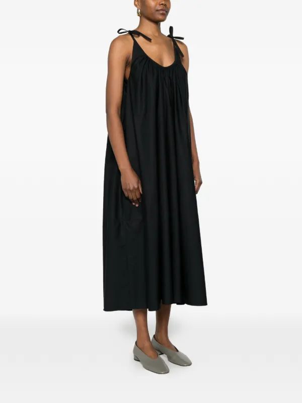 Co タイストラップ ギャザーマキシドレス | ブラック | FARFETCH JP