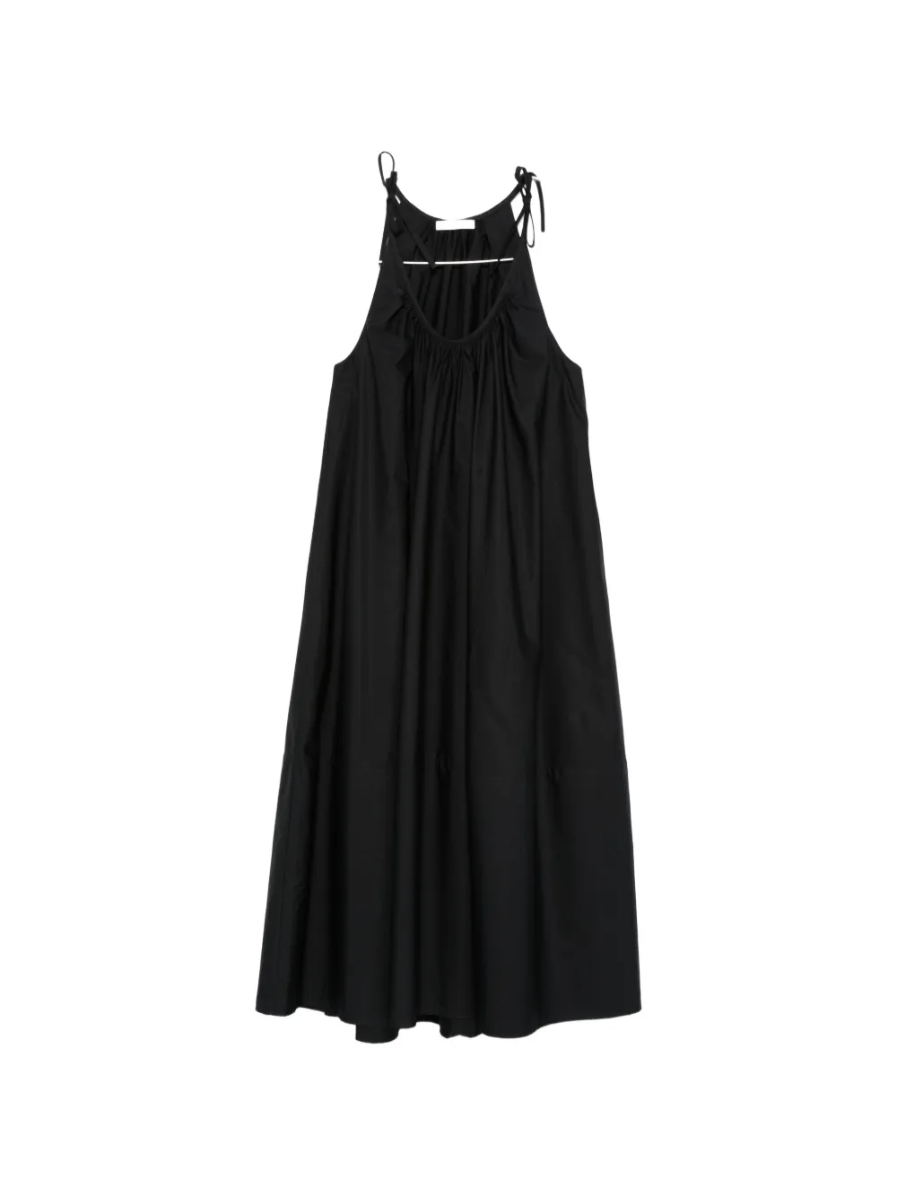 Co tie-straps gathered maxi dress - Nero