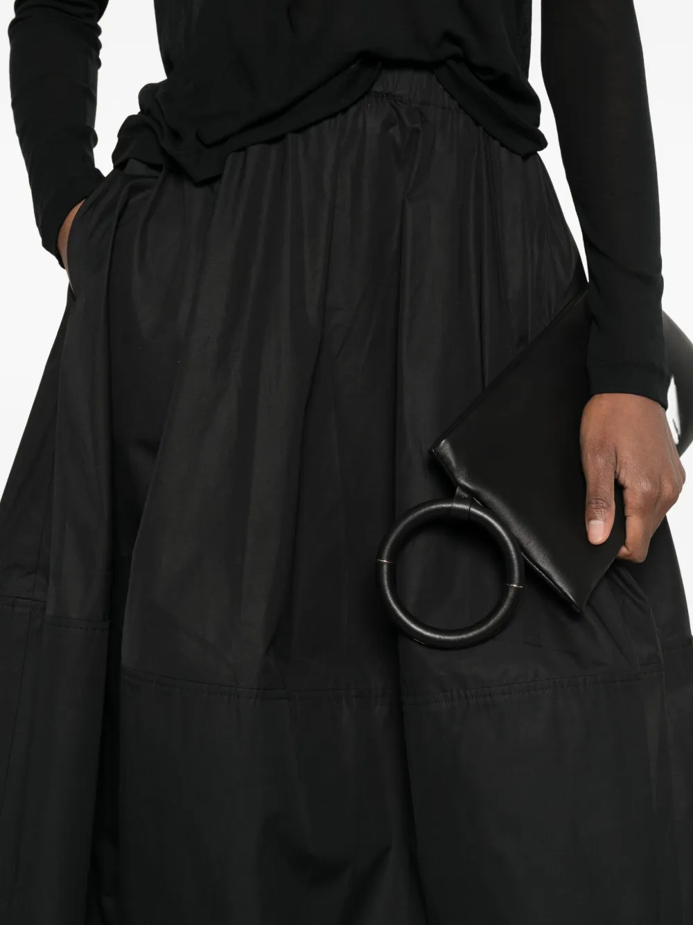 Bubble A-Line Midi Skirt
