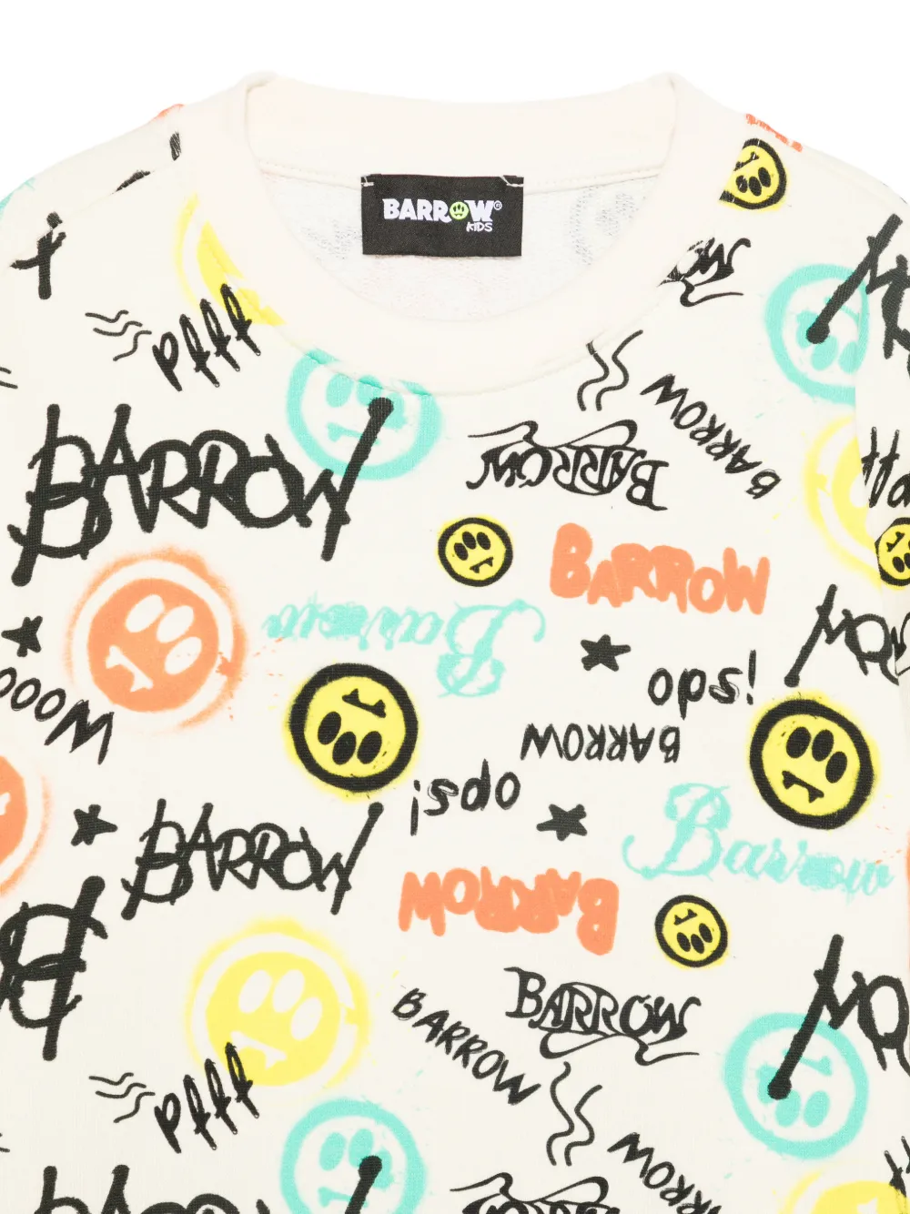 Barrow kids Sweater met print Beige