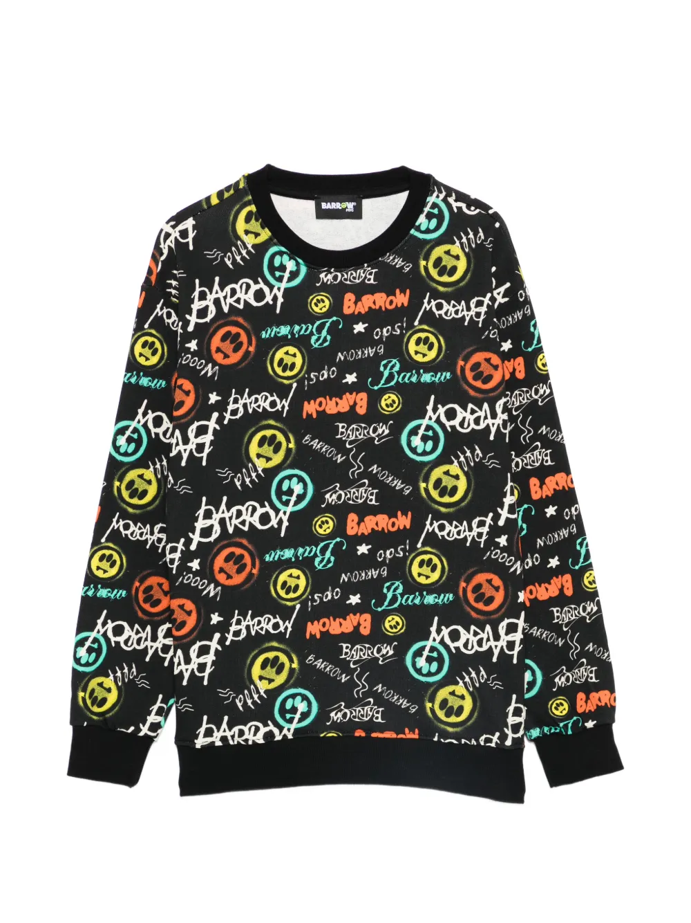 Barrow kids graphic print crewneck sweatshirt - Nero