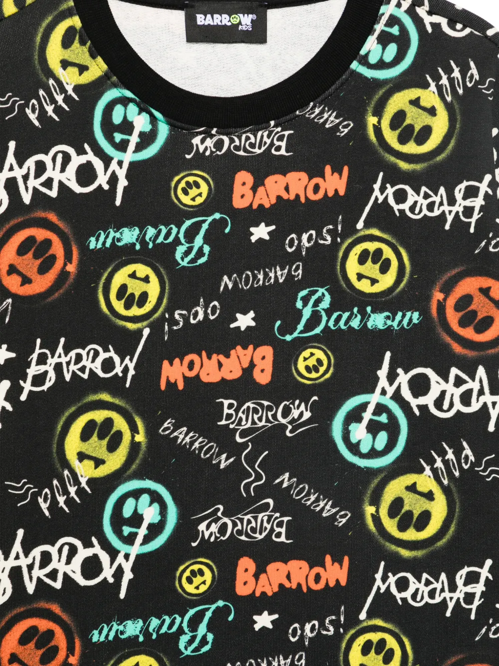 Barrow kids Sweater met grafische print Zwart