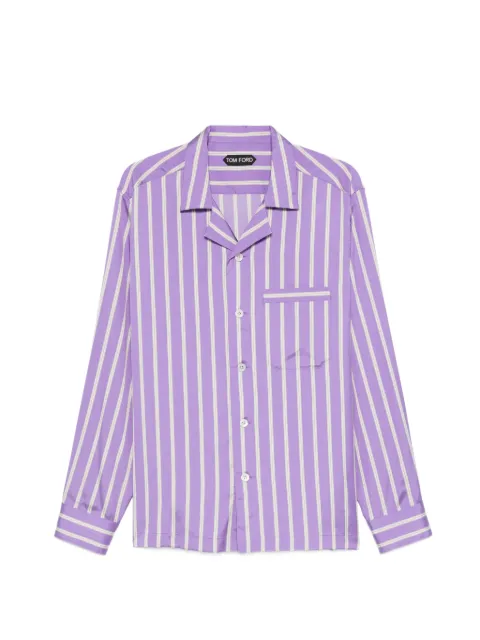 TOM FORD striped-pattern chest-pocket shirt