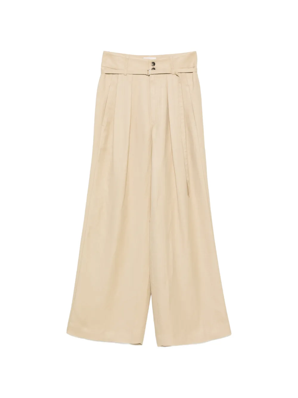 Tela Belted Pleated Trousers In Neutral