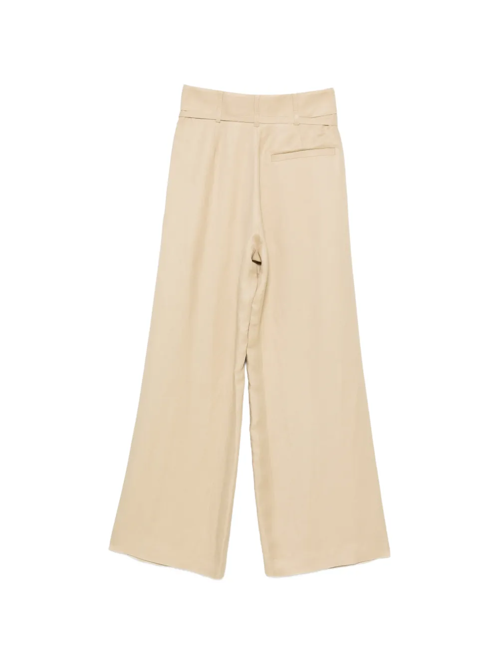 Tela Plooibroek met ceintuur Beige