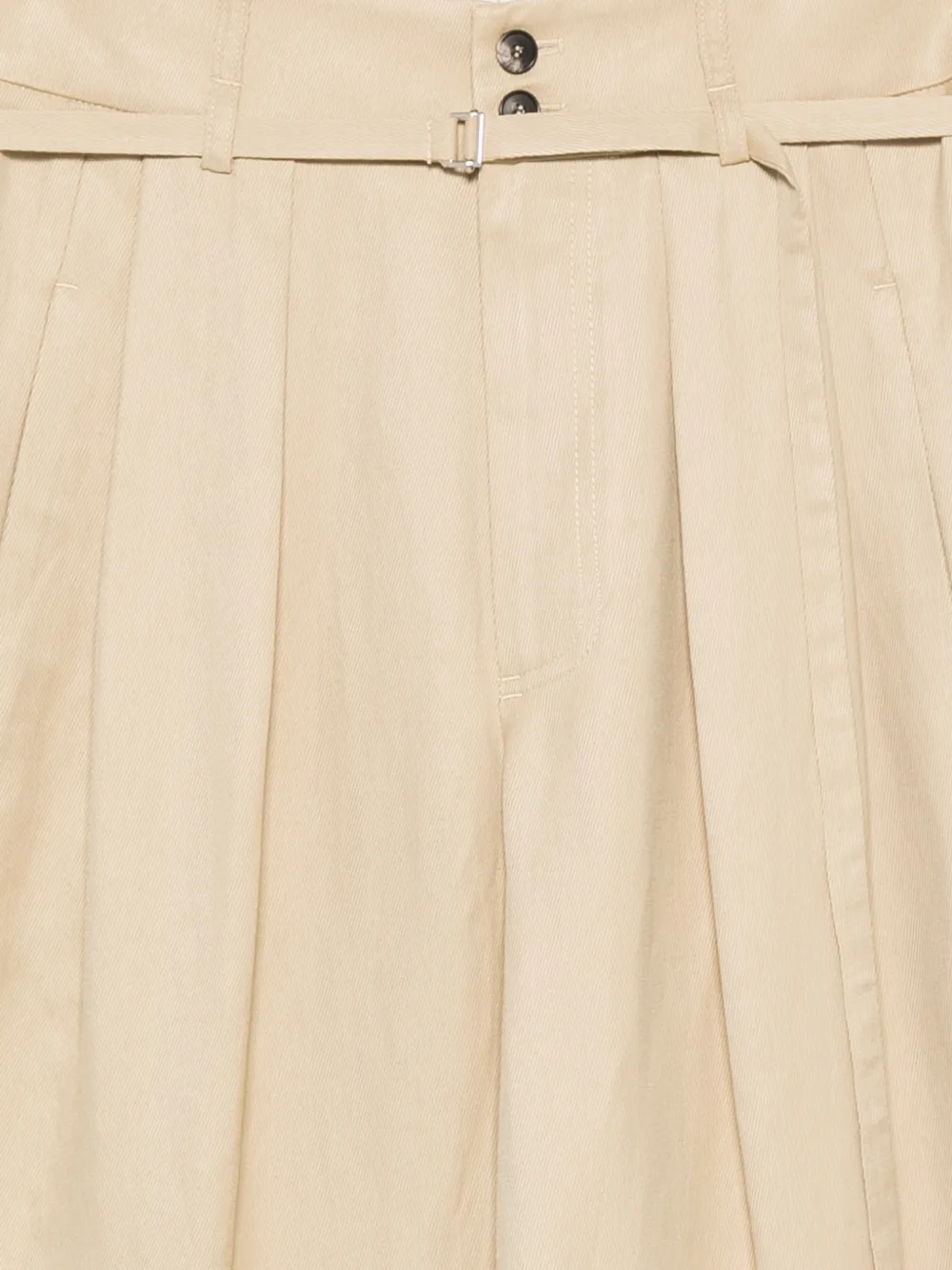 Tela Plooibroek met ceintuur Beige