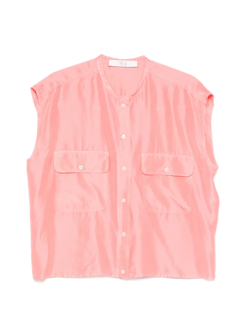 Tela Flap-pocket Button-up Shirt In Pink