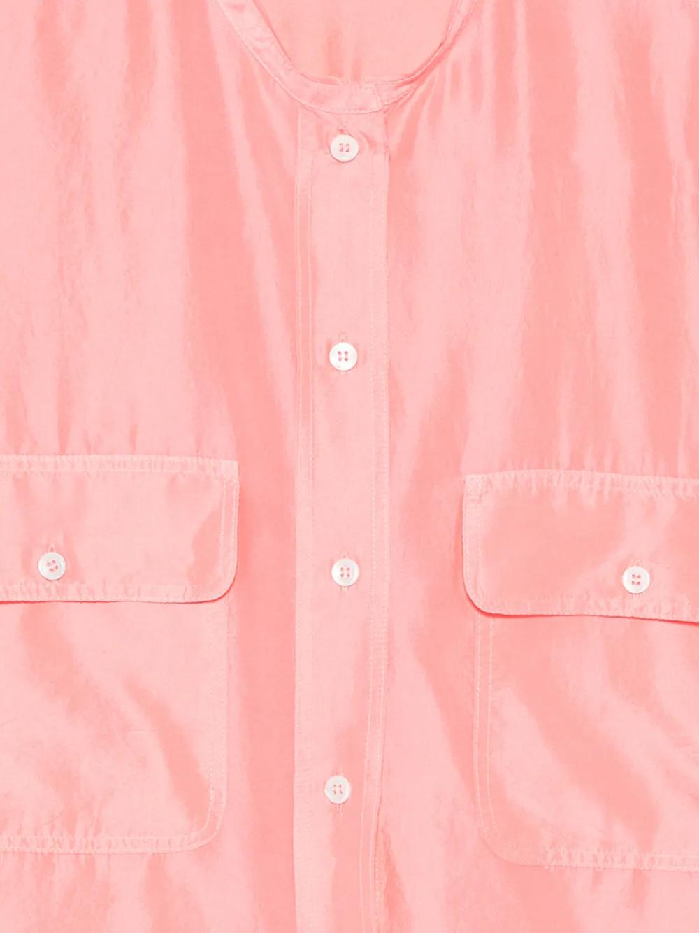  Tela Flap-pocket Button-up Shirt - Pink 