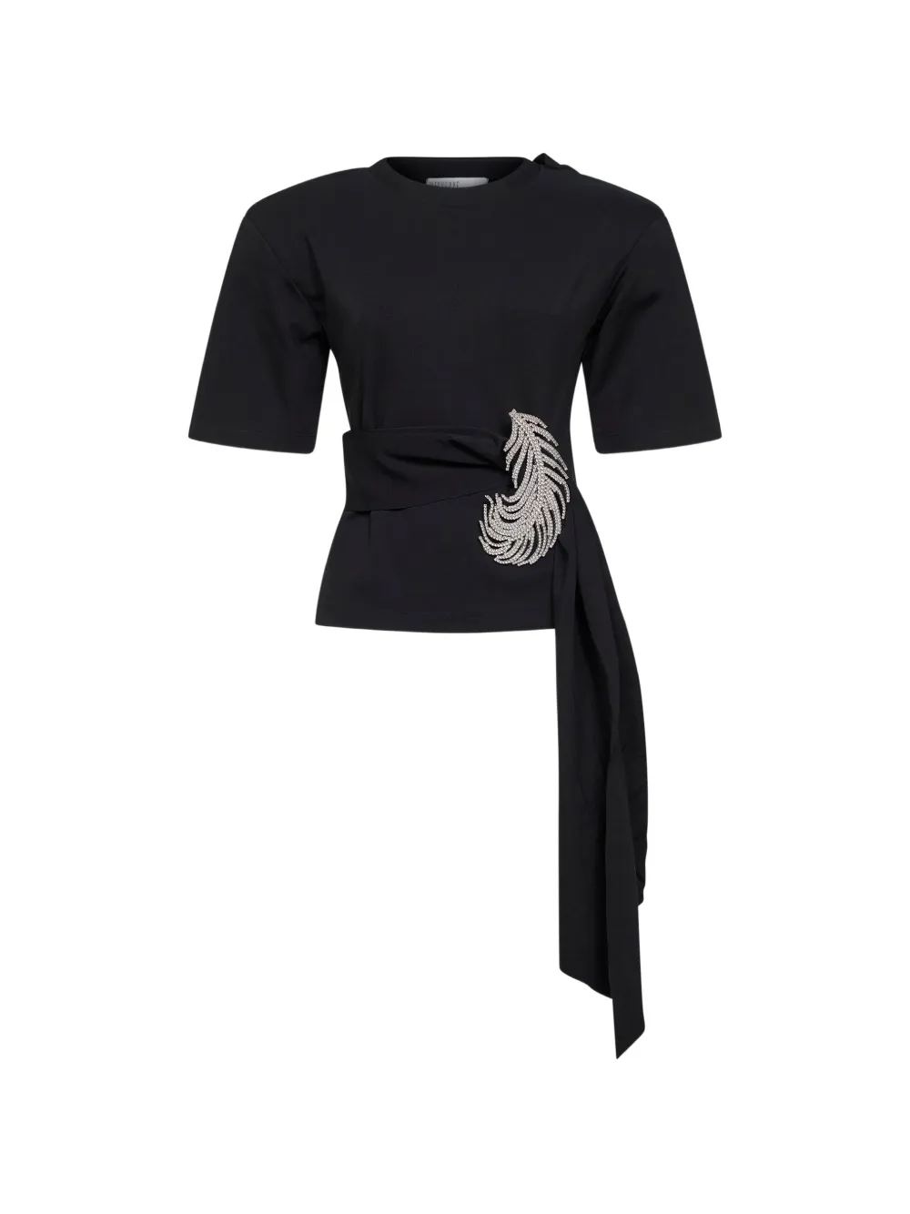 Giuseppe Di Morabito feather-detail T-shirt - Nero