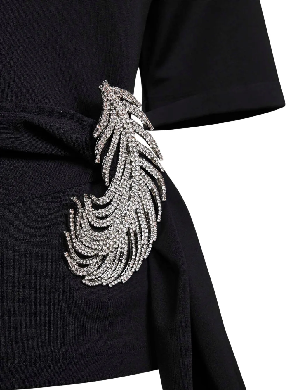  Giuseppe Di Morabito Feather-detail T-shirt - Black 
