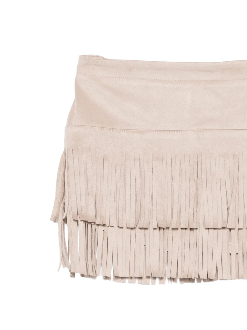  Miss Grant Kids Fringed-detail Shorts - Neutrals 