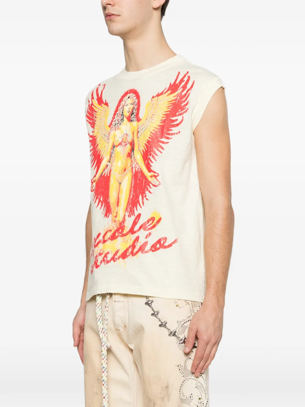  Ercole Studio Graphic-print Tank - Yellow 