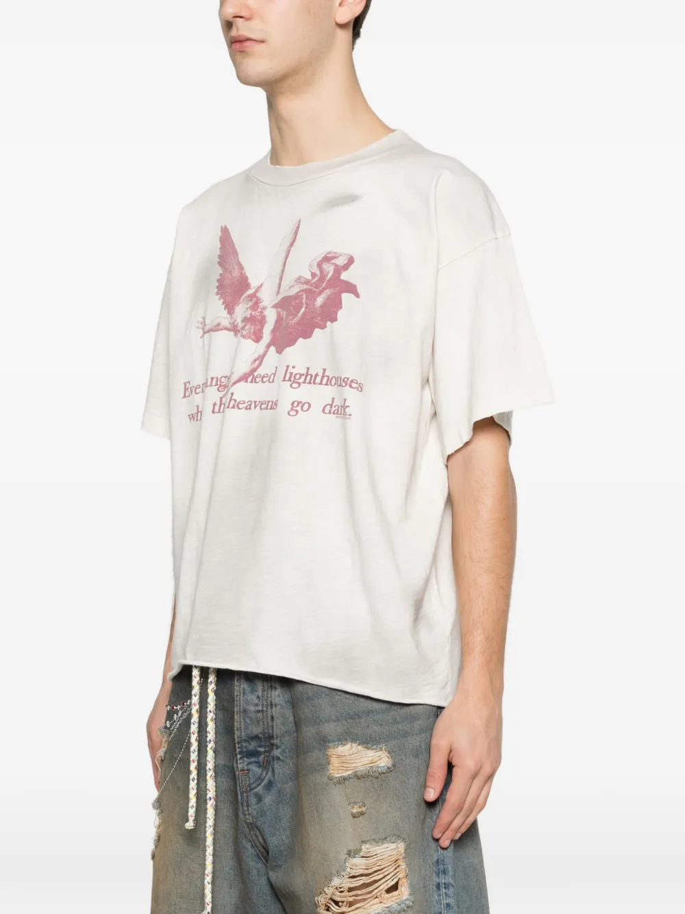  Ercole Studio Graphic-print T-shirt - Neutrals 