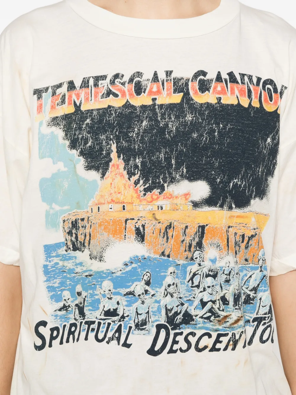 ERCOLE STUDIO T-shirt met print Beige