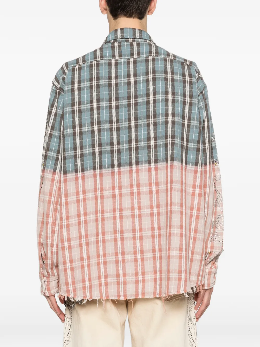 ERCOLE STUDIO Flanellen shirtjack met patroon Blauw