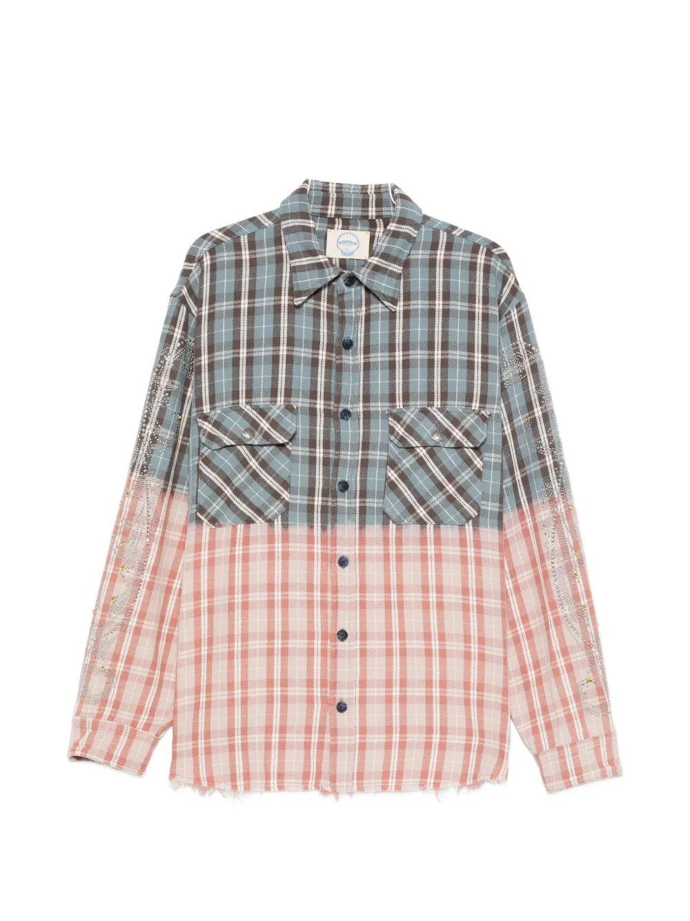 ERCOLE STUDIO patterned flannel overshirt - Blu