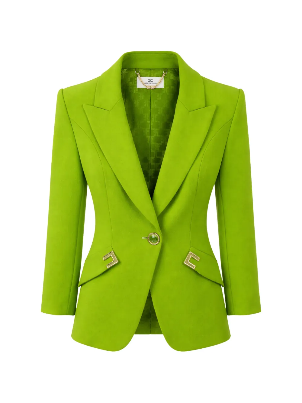 Elisabetta Franchi button detail blazer - Verde
