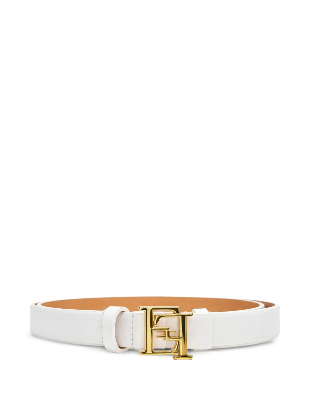 Elisabetta Franchi logo-buckle belt - Bianco