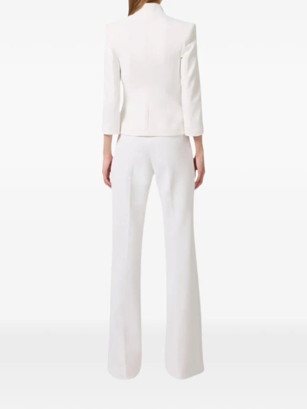 Elisabetta Franchi Goudkleurige hardware blazer Wit